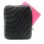 Wholesale Wave Design iPad Tablet Sleeve Pouch Bag with Zipper 10" (Black)